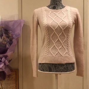 Japanese Rosebullet Angora Knit Pink/Cream Sweater